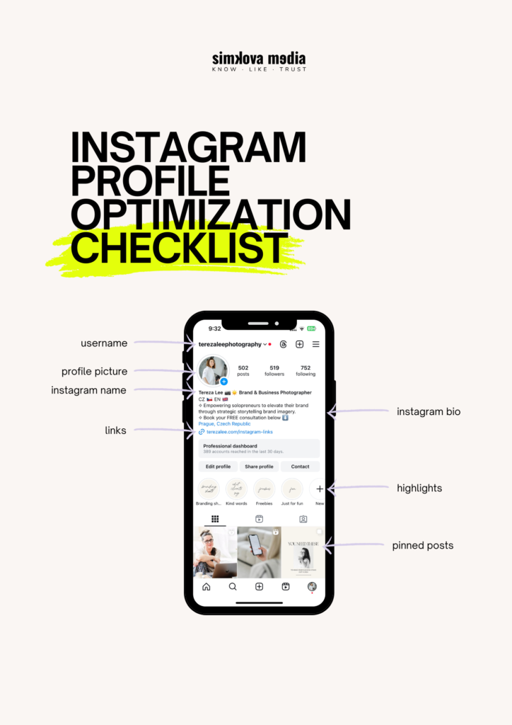 Instagram profile optimization checklist